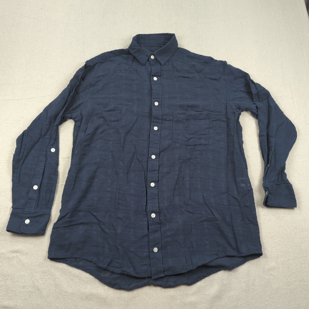Emily Phillips Nashville Top Womens 7 Blue Cotton Casual‎ Quiet Luxury